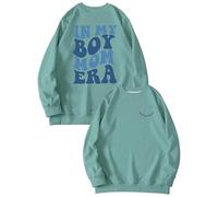 Generisch Sudadera para mujer con estampado «In My Boy Mom Era» - Jersey informal para niños-mamás | Camiseta retro para madres, Style_z04 Verde, S