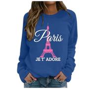 Generisch Sudadera para mujer con motivación God is Greater Than The Highs and Lows con estampado de frases de manga larga, cómoda y suave, azul, XL