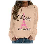 Generisch Sudadera para mujer con motivación God is Greater Than The Highs and Lows con estampado de frases de manga larga, cómoda y suave, caqui, M