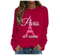 Generisch Sudadera para mujer con motivación God is Greater Than The Highs and Lows con estampado de frases de manga larga, cómoda y suave, rojo, S