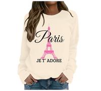 Generisch Sudadera para mujer con motivación God is Greater Than The Highs and Lows con estampado de frases de manga larga, cómoda y suave, beige, L