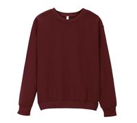 Generisch Sudadera para mujer de algodón de gran tamaño, sudadera monocolor, cuello redondo, camiseta de manga larga, holgada, ropa de calle, ropa regular, informal, blusa de invierno, cómoda sudadera