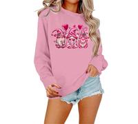 Generisch Sudadera para mujer Its Fall Yall con estampado de leopardo, informal, de manga larga, para Halloween y ocio, Rosa., S