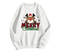 Generisch Sudadera para mujer Its Fall Yall con estampado de leopardo, informal, manga larga, para Halloween, Blanco, L