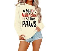 Generisch Sudadera para mujer Its Fall Yall con estampado de leopardo para Halloween en diseño informal de manga larga como suéter cómodo para los días de otoño, beige, M