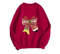 Generisch Sudadera para mujer Its Fall Yall leopardo casual manga larga sin Halloween, rojo, M