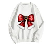 Generisch Sudadera para mujer Its Fall Yall leopardo, diseño de Halloween, informal, manga larga, camiseta moderna, Blanco, S