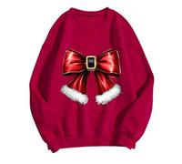 Generisch Sudadera para mujer Its Fall Yall leopardo, diseño de Halloween, informal, manga larga, camiseta moderna, rojo, S