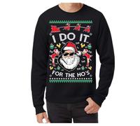 Generisch Sudadera sin capucha para hombre con texto en alemán «Ich hae it it für die Hos Santa Weihnachtspullover Parodia Ihre Ultimate für die Weihnachten, Negro , M
