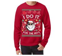 Generisch Sudadera sin capucha para hombre con texto en alemán «Ich hae it it für die Hos Santa Weihnachtspullover Parodia Ihre Ultimate für die Weihnachten, rojo, XL