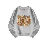 Generisch Sudadera Superviviente 1 Día Escolar Cuello Redondo Manga Larga Estampado Niños Niñas Sudadera con Capucha Aula Celebración Suéter, gris, 11-12 años