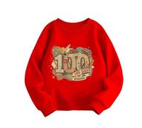 Generisch Sudadera Superviviente 1 Día Escolar Cuello Redondo Manga Larga Estampado Niños Niñas Sudadera con Capucha Aula Celebración Suéter, rojo, 11-12 años