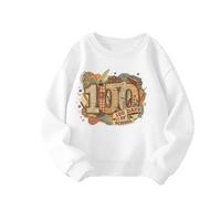 Generisch Sudadera Superviviente 1 Día Escolar Cuello Redondo Manga Larga Estampado Niños Niñas Sudadera con Capucha Aula Celebración Suéter (Blanco, 11-12 Años)