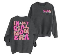 Generisch Sudaderas Casual Carta Impreso Cuello Redondo Manga Larga Sudadera con Capucha Top, gris oscuro, XXL