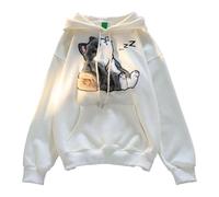 Generisch Sudaderas con capucha Sudaderas Manga Larga Patrón Bordado Bolsillo de Gran Tamaño Suéter Otoño Tops Suéter Negro Con Brillo, beige, XL