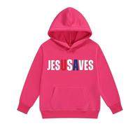 Generisch Sudaderas con capucha y sudaderas para niñas pequeñas hasta niños grandes con capucha letras manga larga bolsillo sudadera con capucha chaqueta, Rosa intenso., 4-5 años