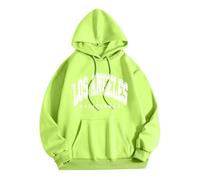 Generisch Sudaderas informales de manga larga para mujer, con estampado gráfico para el tiempo libre, comodidad, verde menta, S