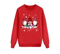 Generisch Sudaderas navideñas de manga larga para familias, bonito jersey a juego para fiestas festivales con mamá y papá, rojo, XL
