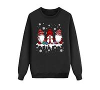 Generisch Sudaderas navideñas de manga larga para familias, bonito jersey a juego para fiestas festivales con mamá y papá, Negro , XXL