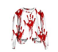 Generisch Sudaderas para mujer con gráfico de palabras para mujer sudadera con humor sarcástico Halloween suéter estampado suave sudadera mujer sudadera con capucha negro mujer sin, morado, L