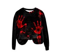 Generisch Sudaderas para mujer con gráfico de palabras para mujer sudadera con humor sarcástico Halloween suéter estampado suave sudadera mujer sudadera con capucha negro mujer sin, Rosa., M