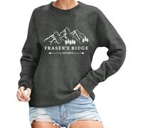 Generisch Sudaderas sin capucha para mujer para uso diario y fiestas de Halloween. Cuello redondo de manga larga con estampado encantador. Ligero y cómodo., gris, XXL
