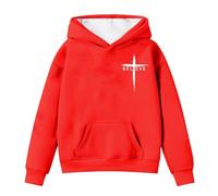 Generisch Sudaderas y Sudaderas Invierno Cálido Forro Polar Con Bolsillos Para Actividades Al Aire Libre 4 14 Años, rojo, 12-13 años