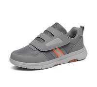 Generisch Suela para hombre, extraancha, transpirable, con cierre de , zapatos ortopédicos con soporte, zapatillas de vendaje, zapatos de salud para pies hinchados y deformados, Estilo Z02 Gris, 38.5