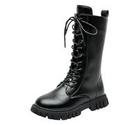 Generisch Suelas gruesas Zapatos para niños Botas grandes para el hogar Suela suave Niñas Princesas Botas de invierno Botas de invierno Botas para niños Botas de niña, Negro , 35 EU