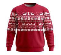 Generisch Suéter navideño para hombre con diseño de dachshund estilo norweger - Suéter festivo de punto para la temporada de Adviento | Gracioso Ugly Christmas Sweater para hombres, M