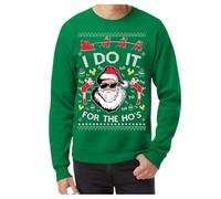 Generisch Suéter que hago para el suéter de Navidad Hos Santa Parodia tu último para la camiseta de Navidad para hombre, verde, L