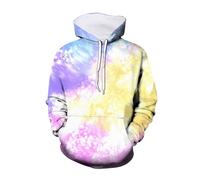 Generisch Suéter sin vientre 146 152 sudadera con capucha para niños Tie-Dye estampado con capucha para niños suéter sudadera bolsillo chándal niña, morado, 3-4 años