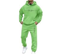 Generisch Suite Bag - Conjunto de sudadera con capucha y pantalones de chándal para hombre, estilo informal, con letras impresas, para uso diario, gimnasio, correr, ropa de calle, chaleco plateado