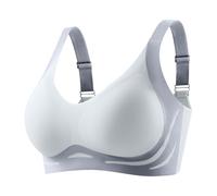 Generisch Sujetador acolchado para mujer sin enredos, cómodo sujetador sin cables, sujetador de levantamiento de nueces para sagging de pecho, nueces son remezcladas, azul celeste, XL