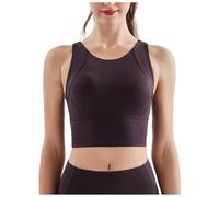 Generisch Sujetador cómodo para mujer, sujetador deportivo con aros de corte alto, sujetador deportivo para mujer, corte largo, sujeción media, entrenamiento, camiseta de tirantes corta, sin aros