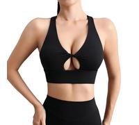 Generisch Sujetador de entrenamiento sin costuras, diseño de doble capa, sujetador deportivo que absorbe la humedad, adecuado para gimnasio, correr y yoga, cómodo y fino camiseta de entrenamiento