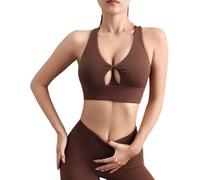 Generisch Sujetador de entrenamiento sin costuras, diseño de doble capa, sujetador deportivo que absorbe la humedad, adecuado para gimnasio, correr y yoga, cómodo y fino camiseta de entrenamiento
