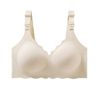 Generisch Sujetador de lactancia materna con soporte post-embarazo con soporte lateral para levantamiento y diseño de lactancia, beige, M