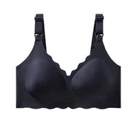 Generisch Sujetador de lactancia materna con soporte post-embarazo con soporte lateral para levantamiento y diseño de lactancia, Negro , S