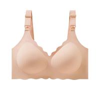 Generisch Sujetador de lactancia materna con soporte post-embarazo con soporte lateral para levantamiento y diseño de lactancia, naranja, S