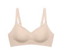 Generisch Sujetador deportivo 2026 cómodo sin costuras sujetador de copa completa para mujer, sujetador sin aros de soporte suave, tamaño normal y grande, caqui, L