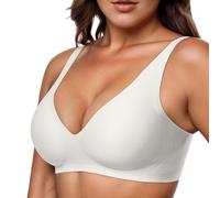 Generisch Sujetador Deportivo 2026 Mujer Sin Costura Costura Cómodo Sujetador De Copa Completa En, Blanco, XXL
