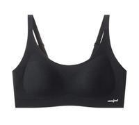 Generisch Sujetador deportivo 2026 para mujer, sujetador de yoga con copas de soporte suave, sujetador deportivo ajustable para soporte y forma, cobertura completa, aros, Negro , XXL