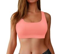 Generisch Sujetador deportivo de natación para mujer, cuello alto, parte superior de bikini para entrenamiento, color negro, Rosa., S