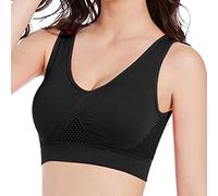 Generisch Sujetador deportivo para mujer, yoga, gimnasio, fitness, push-up, sujetador hueco, entrenamiento, ropa activa, comodidad de apoyo, Negro , XL
