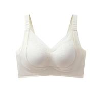Generisch Sujetador sin costuras con copas firmes sin aros para senos colgantes, ajustable y cómodo para cada día, Blanco, XL
