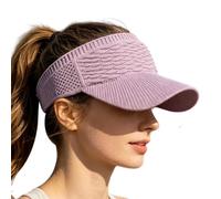 Generisch Sun Visor Hat - Wide Brim Headwear | Gorra de de poliéster - Transpirable Quick Dry Sun Shield for Fishing Running Hiking Travel Vacation and Outdoor Activitivities, Rosa.