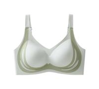 Generisch Super Gather BH Soft Cómodo Gather BH Kabellose BH Damen Dessous Alltags-Sport-BHS Spitze, verde, XXL