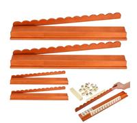 Generisch Supports à Mahjong Avec Poussoirs | Lot de 4 Plateaux Magnétiques en Bois | Racks de Jeu Pour Tuiles Mahjong Pour Voyage, Maison, Débutant, Table de , Train, Noël, Jeu de Société