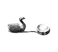 Generisch Swan Chopstick Holder - Estante de acero inoxidable, acento de mesa de comedor, juego de soporte inspirado en pájaros, elegante soporte de metal para utensilios de con decoración de